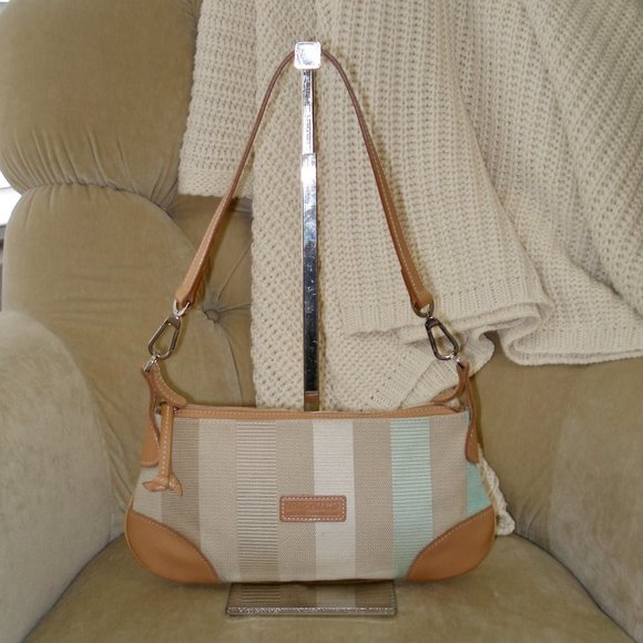 Longchamp Bags Auth Longchamp Paris Iconic Striped Canvas Pouchette